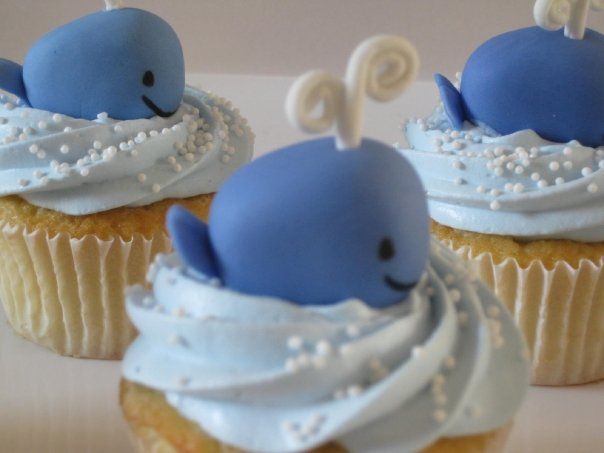 Baby Whale Cupcakes