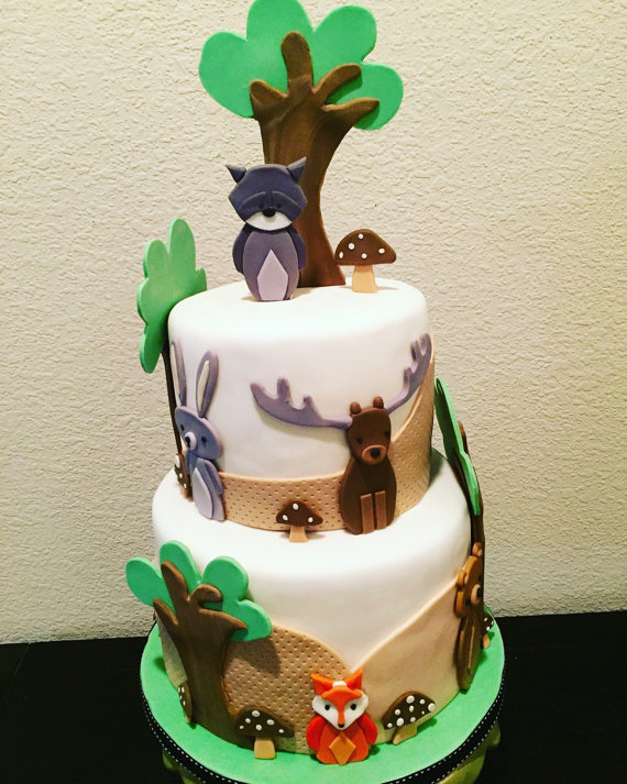 Baby Woodland Animals Cake Decorations Baby Woodland Animals Cake Decorations