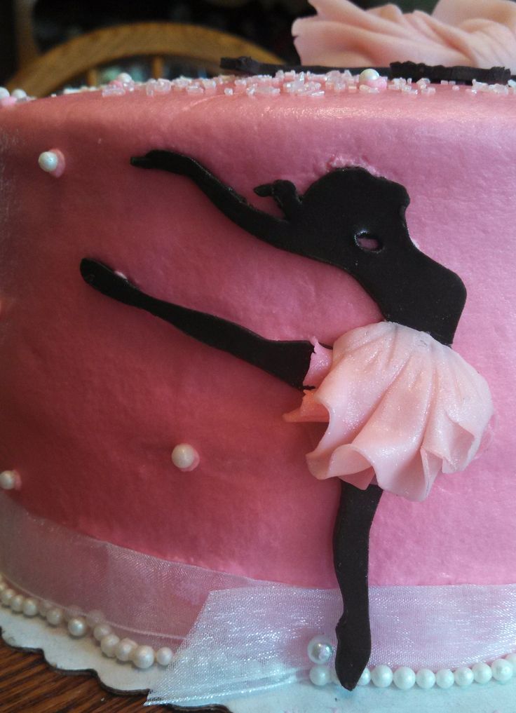 Ballerina Silhouette with Cake