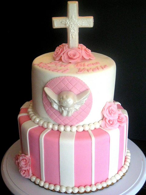 Baptism Angel Theme Cake Baptism Angel Theme Cake