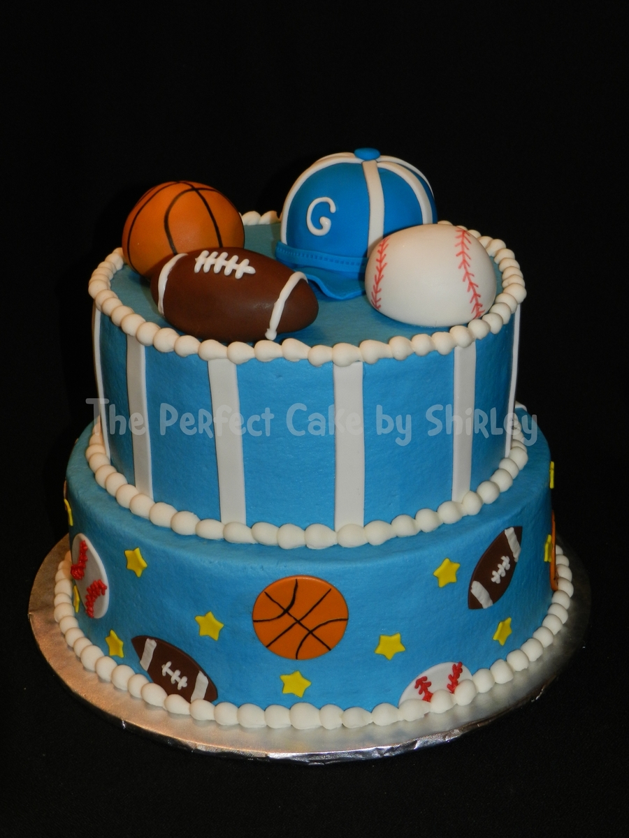 Baseball Theme Baby Shower Cake