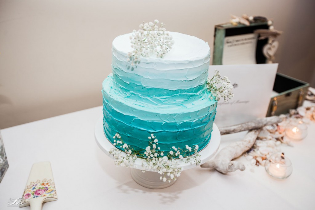 Beach Themed Buttercream Wedding Cake