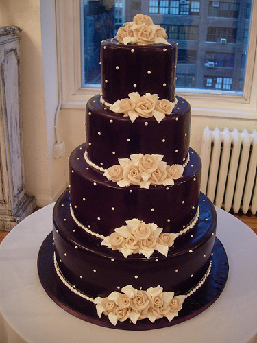 Beautiful Elegant Chocolate Wedding Cake