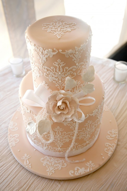 Beautiful Lace Wedding Cake