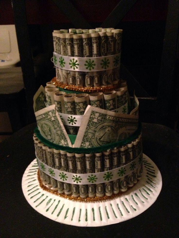 Birthday Cake Made Out of Money