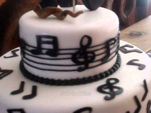 Birthday Cake with Music Notes Birthday Cake with Music Notes