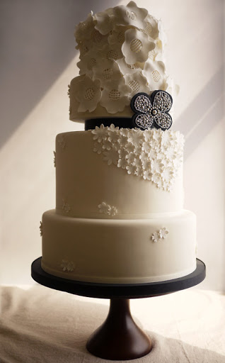 Black Fondant Wedding Cake