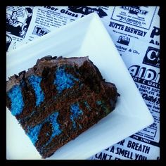 Blue Zebra Birthday Cake