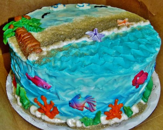 Buttercream Beach Cake