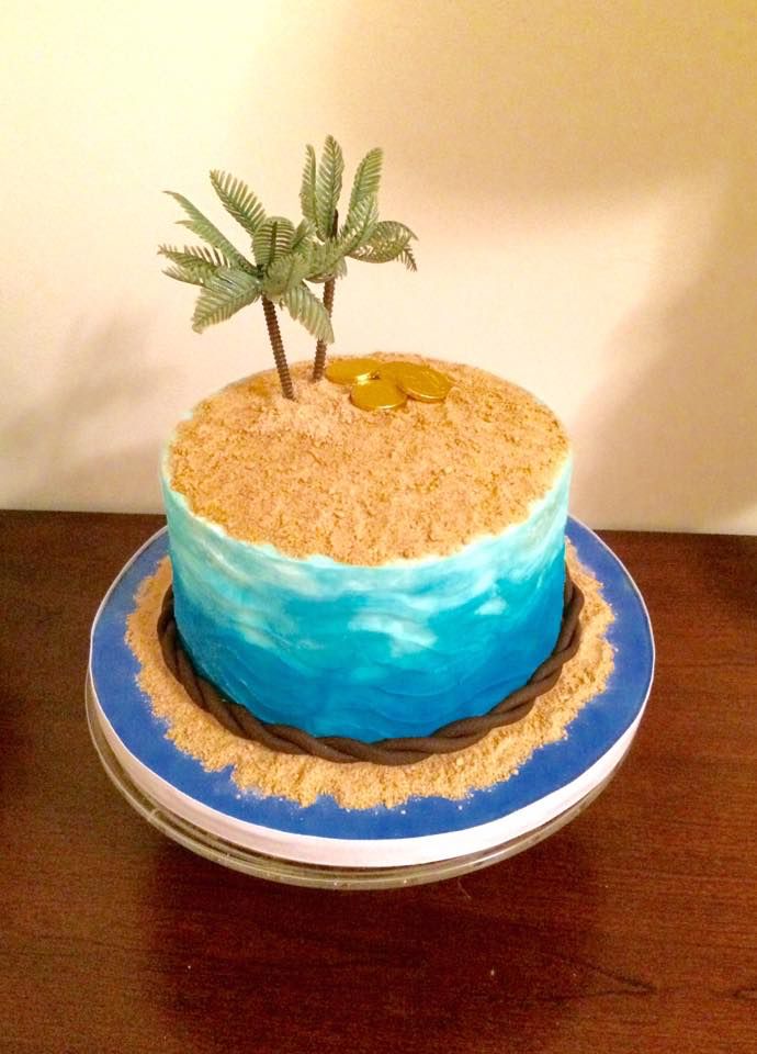 Buttercream Beach Cake