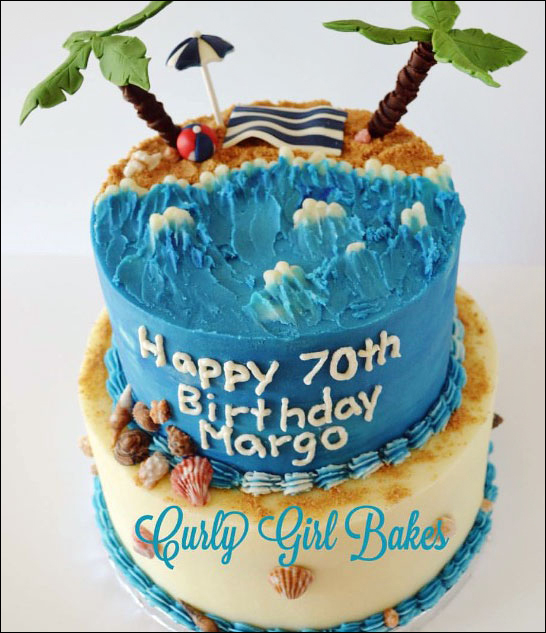 Buttercream Beach Cake