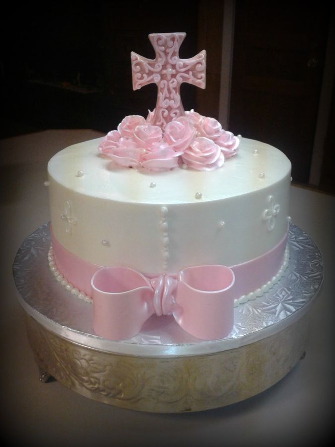 5 Photos of Rose First Communion Cakes