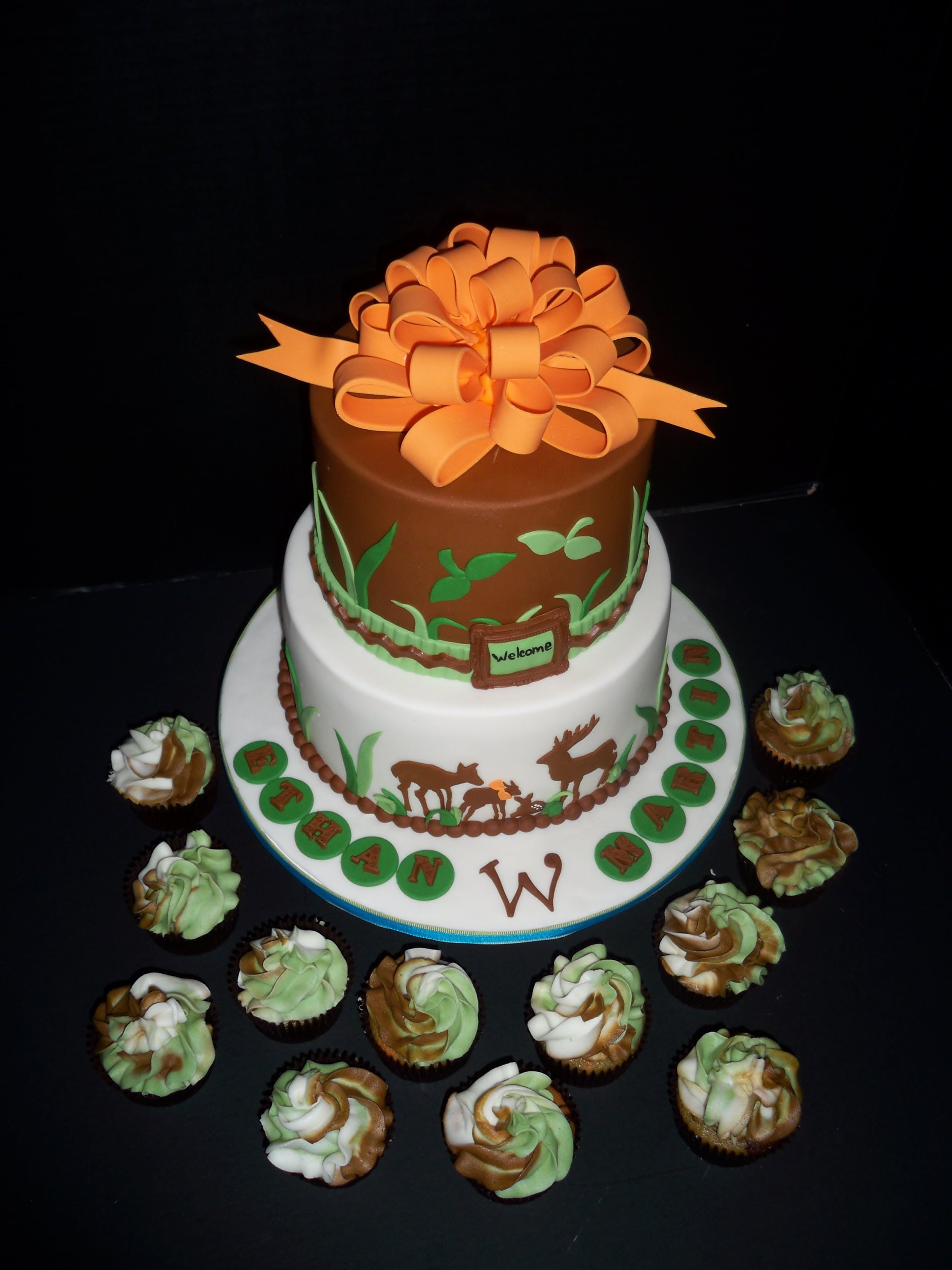 Camo Baby Shower Cake