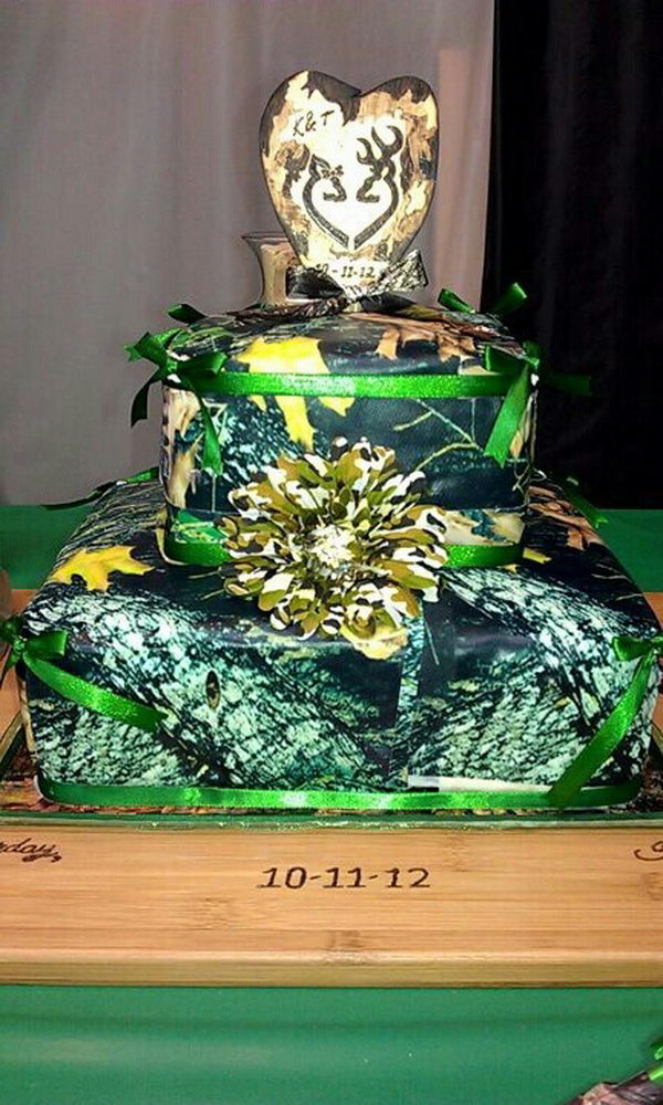 Camouflage Camo Wedding Cake