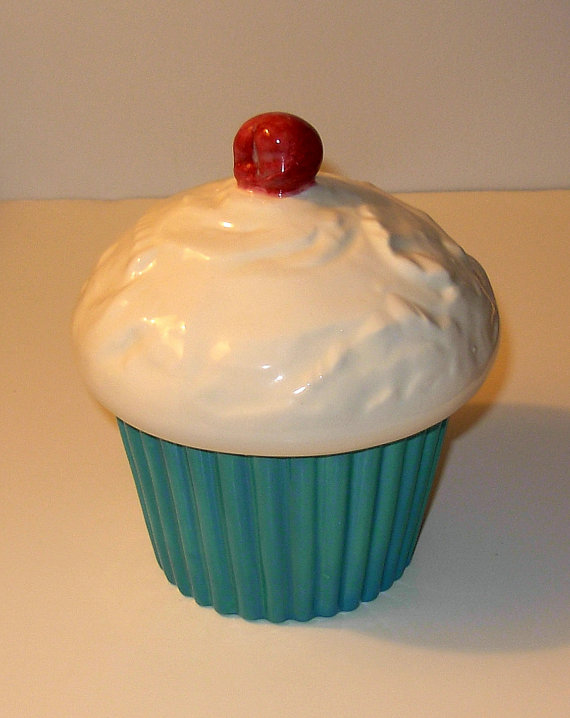 Ceramic Cupcake Cookie Jar