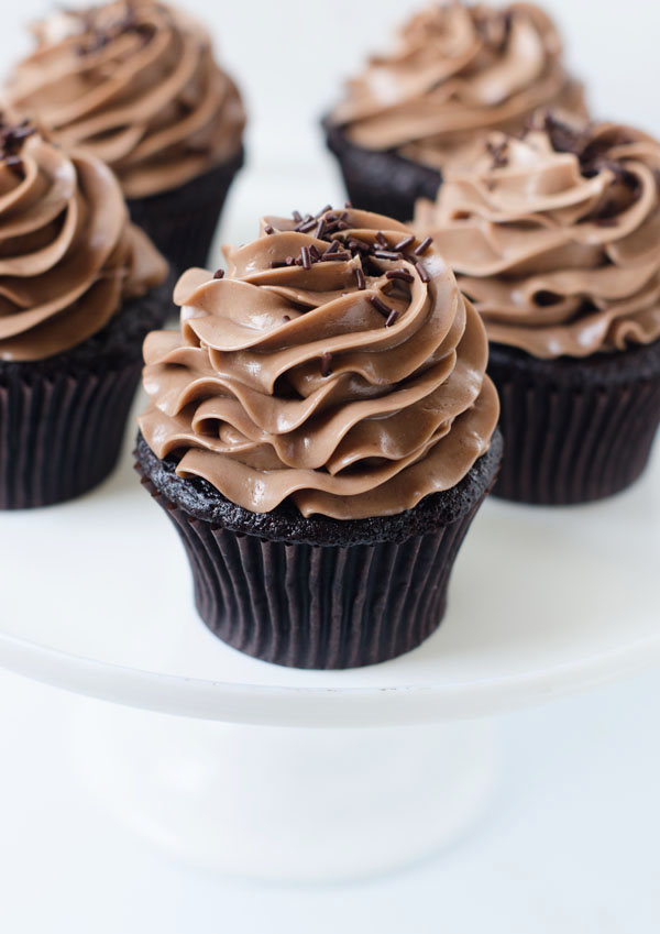 Chocolate Cupcakes with Nutella Frosting