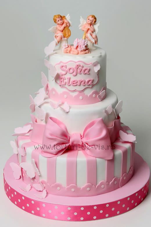 9 Photos of Baptism Cakes With Angels