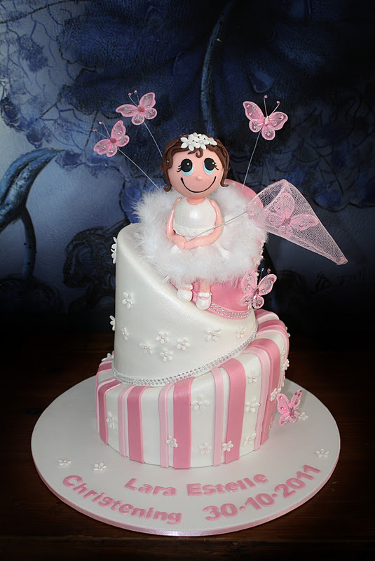 Christening Cake with Angels