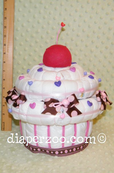 Cupcake Diaper Cake Instructions