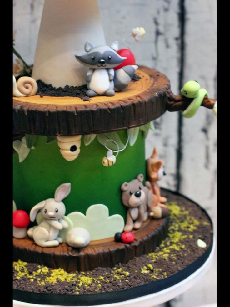 Cute Forest Animal Cake