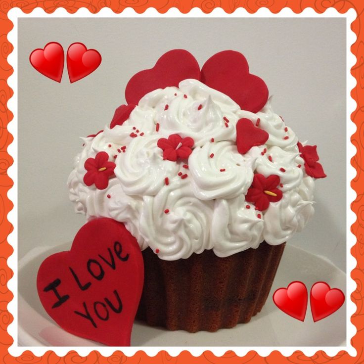 Day Giant Cupcake-Valentine's Day Giant Cupcake-Valentine's
