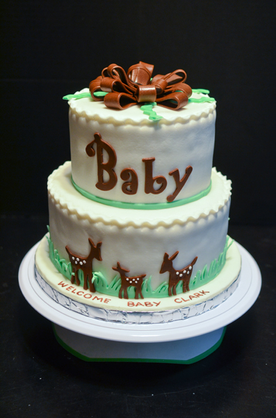 Deer Baby Shower Cake