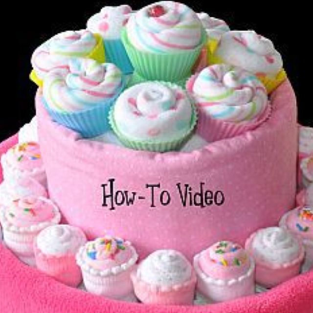 Diaper Baby Shower Washcloth Cupcakes Diaper Baby Shower Washcloth Cupcakes