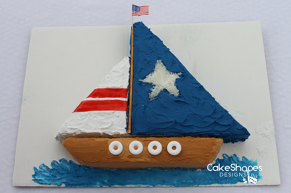 Easy Birthday Cake Sailboat