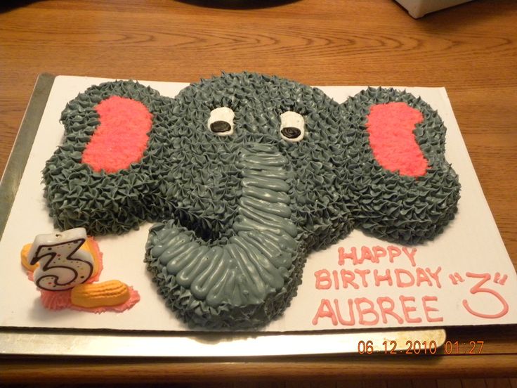 Elephant Birthday Cake Elephant Birthday Cake