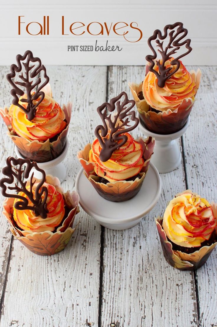 Fall Leaves Cupcake