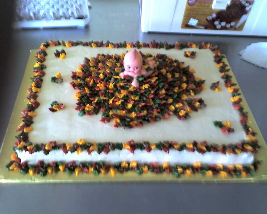 Fall Themed Baby Shower Cake Fall Themed Baby Shower Cake