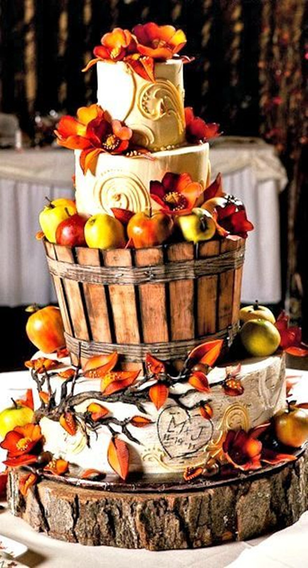 Fall Wedding Cake Fall Wedding Cake