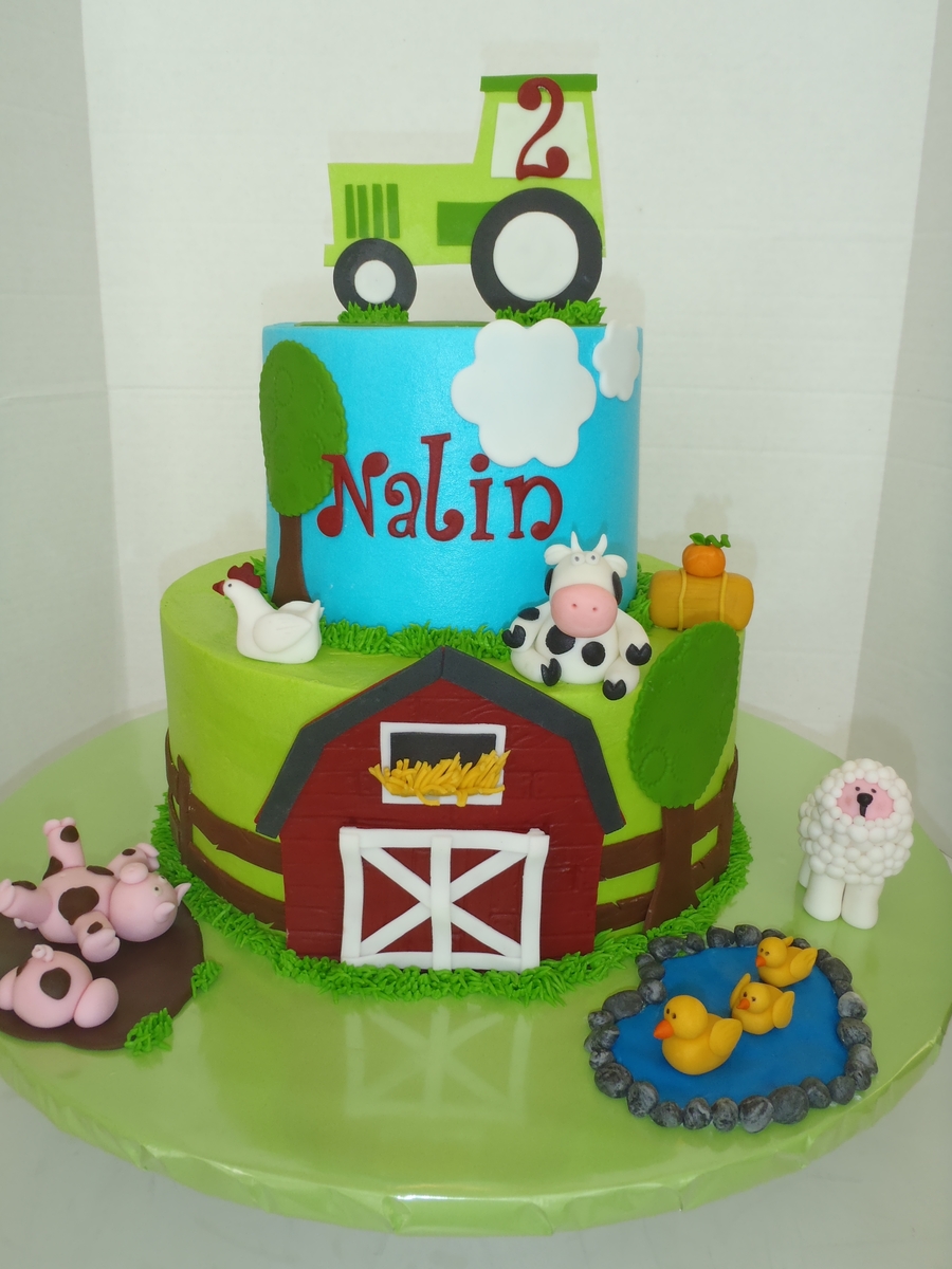 Farm Birthday Cake - Buttercream Farm Birthday Cake - Buttercream