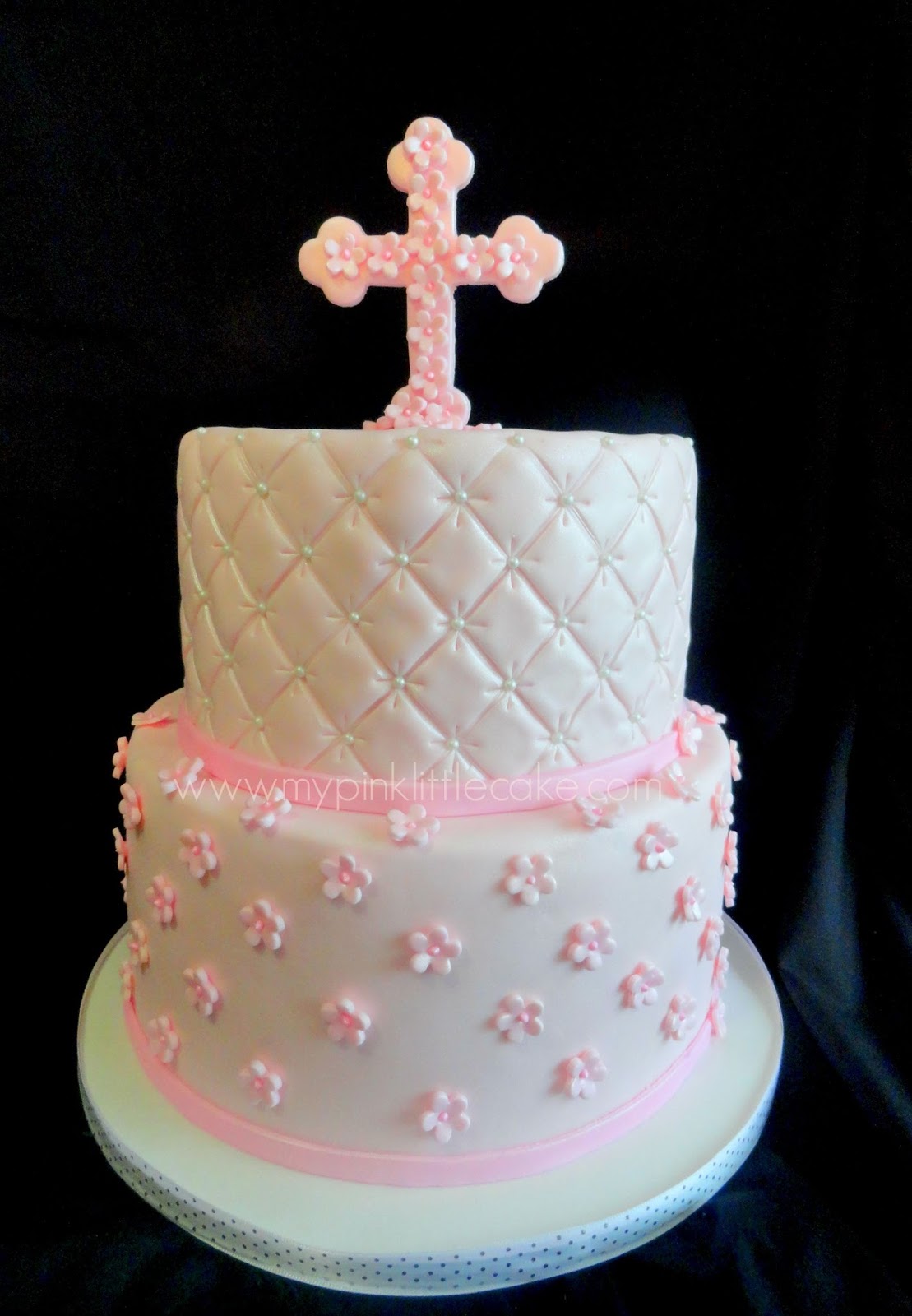 First Communion Cake Pink