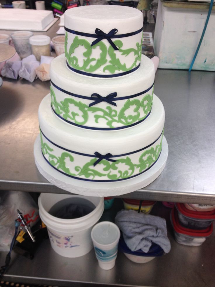 Fondant Scroll Wedding Cake