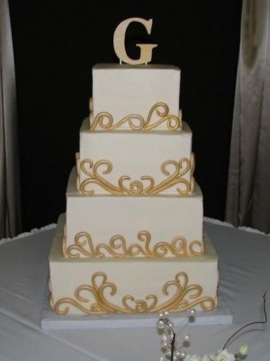 Fondant Scroll Wedding Cake