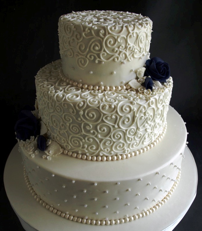 Fondant Wedding Cake Scroll Work