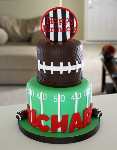 Football Happy Birthday Richard Cake