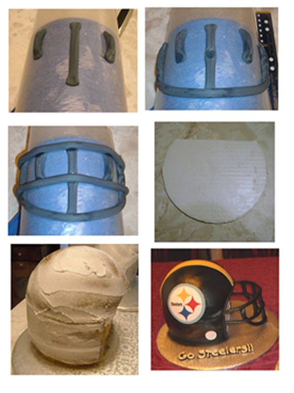 Football Helmet Cake Tutorial