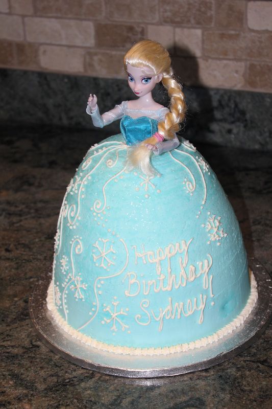 Frozen Elsa Barbie Doll Cake