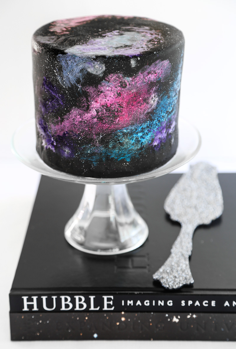 Galaxy Black Velvet Cake