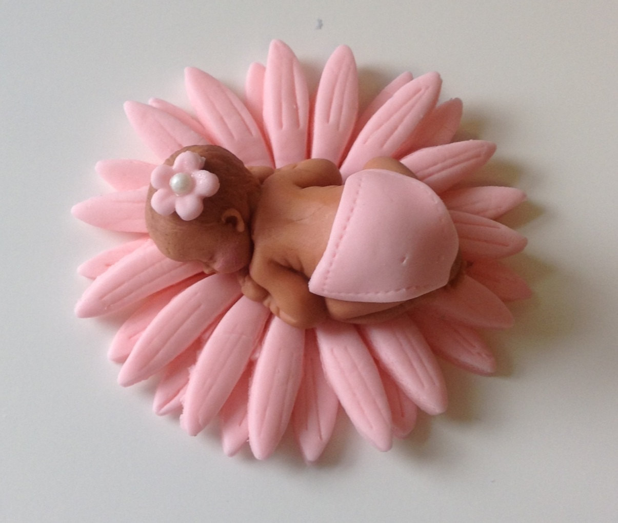 Girl Baby Shower Fondant Cake Toppers Girl Baby Shower Fondant Cake Toppers