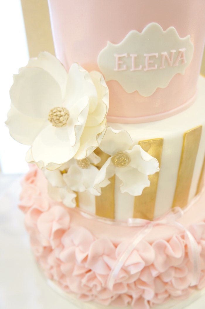 Gold and Pink Princess Cake Ideas for Birthdays