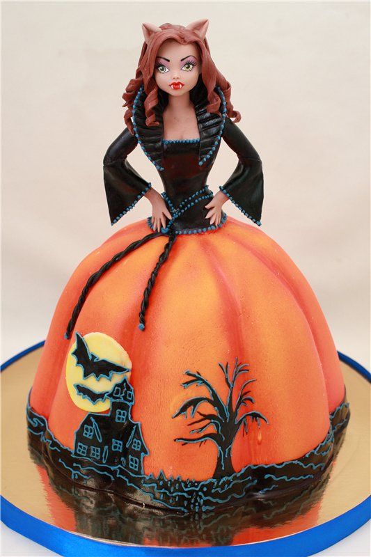 Halloween Barbie Doll Cake