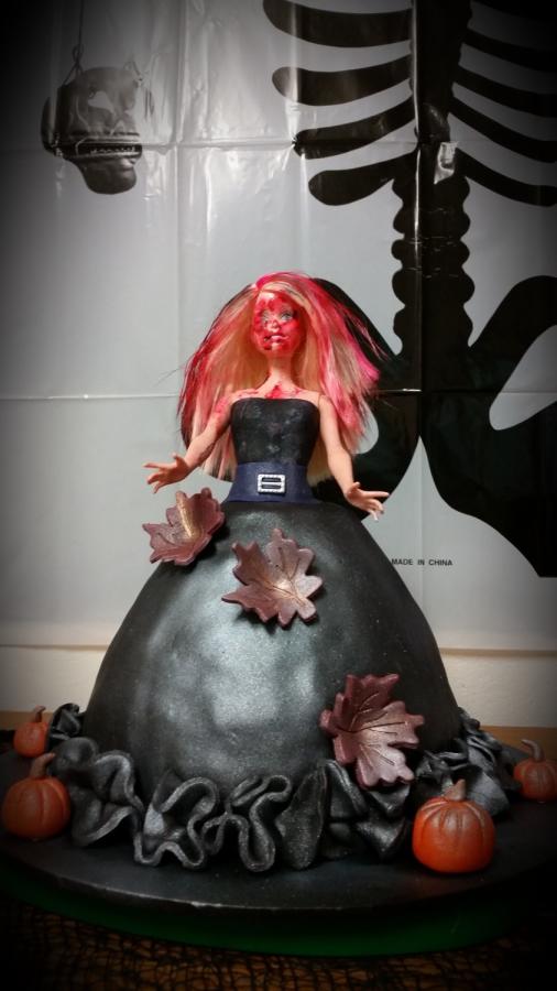 Halloween Barbie Doll Cake