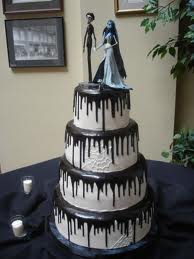 Halloween Corpse Bride Wedding Cake