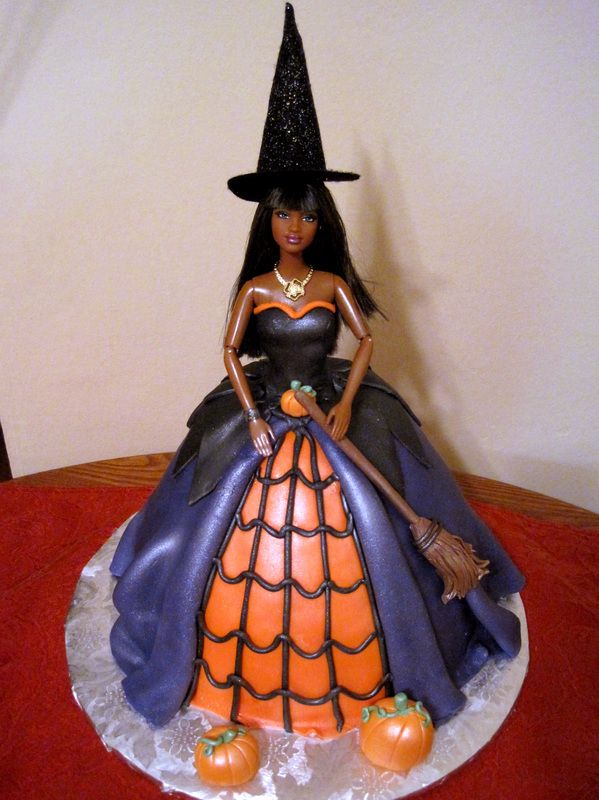 Halloween Witch Barbie Cake