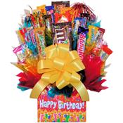 Happy Birthday Candy Bouquet Gift Basket