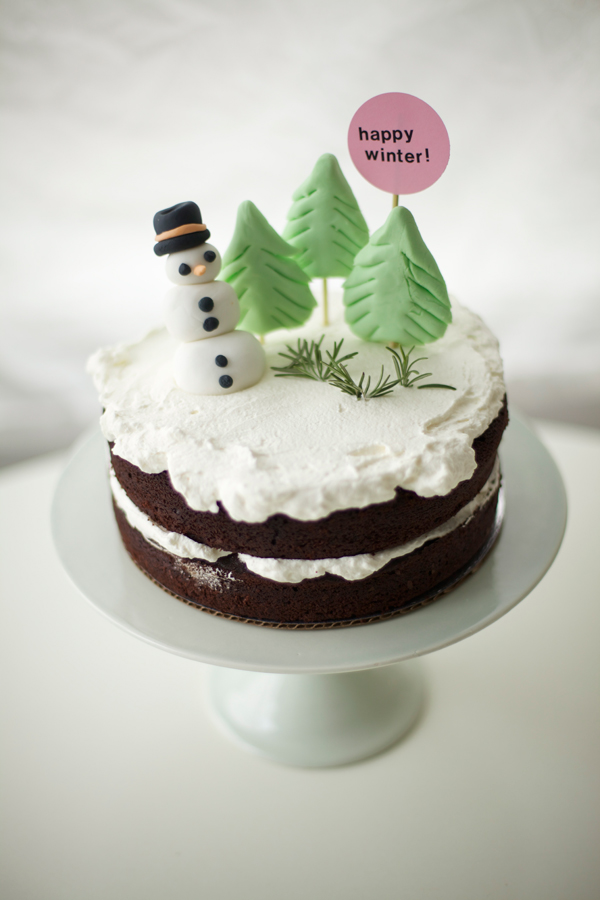 How to Make a Snowman Cake
