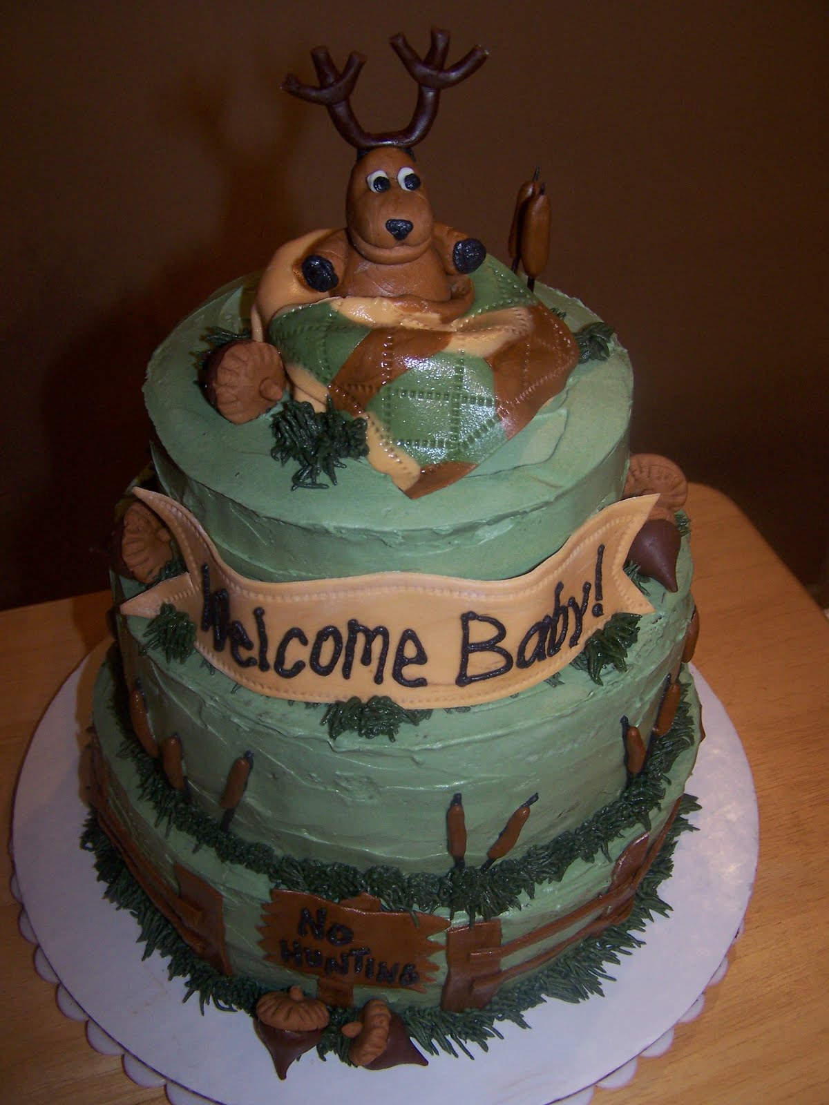 Hunting Baby Shower Cake Hunting Baby Shower Cake